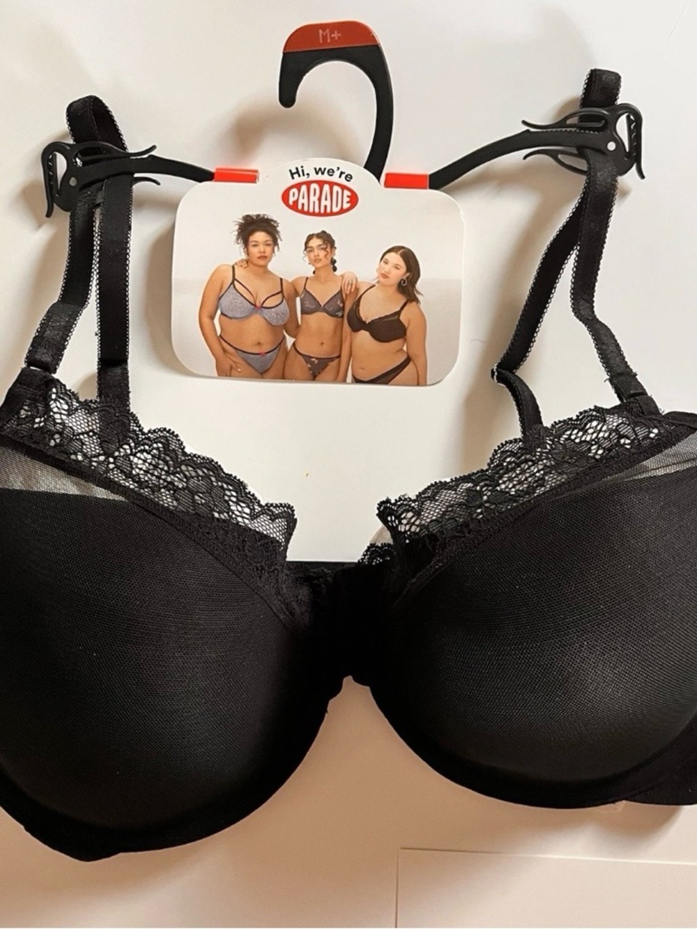 Parade Black Lace-Trim Underwire T-Shirt Bra